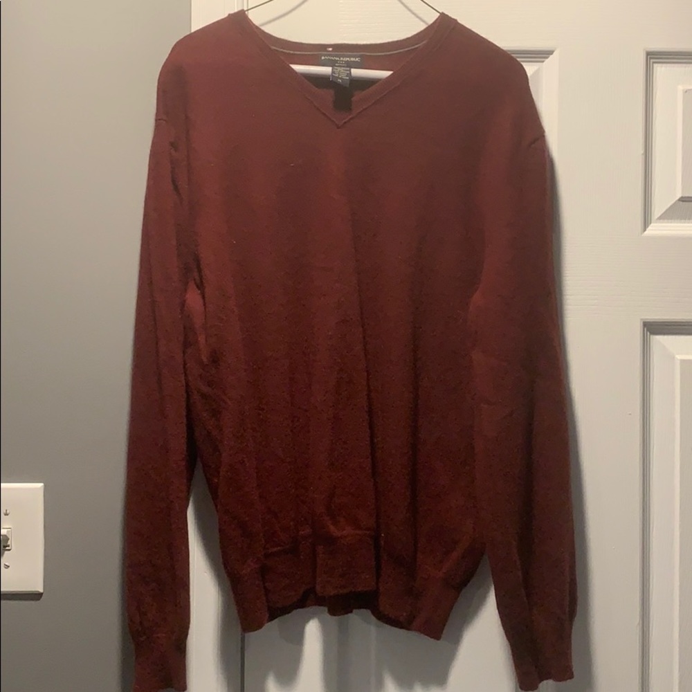 Red wool banana republic sweater